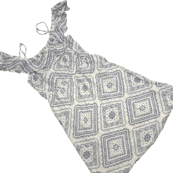 Confess Collection Dress Off Shoulder Ruffle Casual Summer Sundress White Blue S - Picture 1 of 7